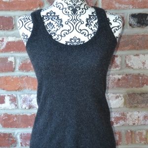 Charcoal cashmere camisole (Margaret O'Leary)